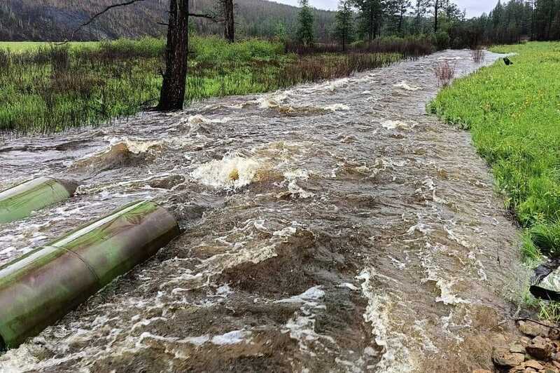 В Ульяновской области вода повредила недавно возведённый мост