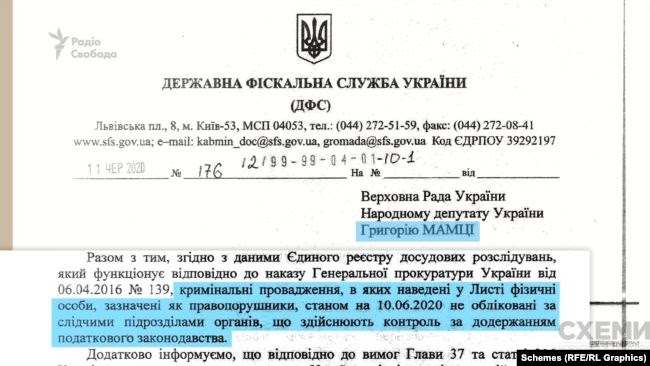 Очільник Державної фіскальної служби Сергій Солодченко інформував депутата, що все гаразд