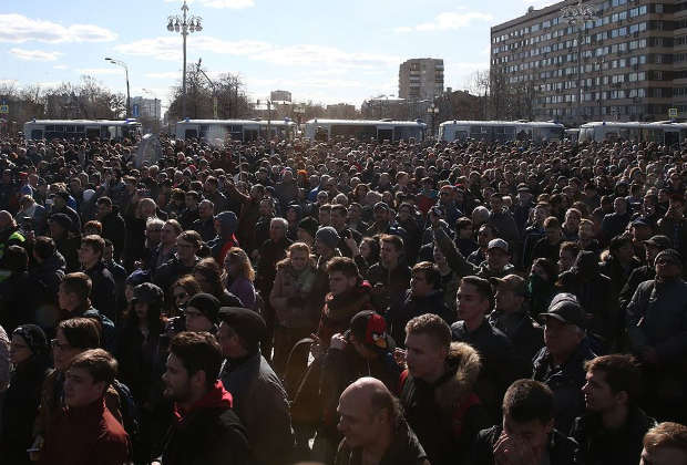 Молодежь на митинге 26 марта 2017 года