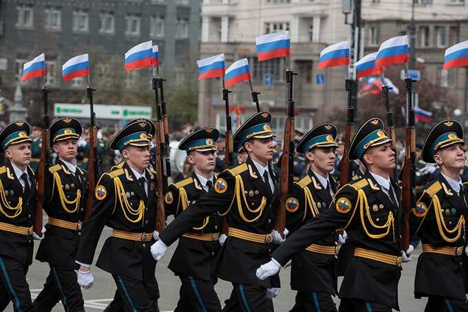 В Кемерово на параде загорелась военная техника. Потушили тряпочкой